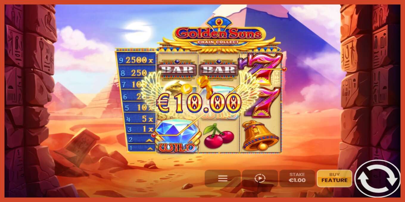 Slot screenshot: Golden Suns: Chain Collect no deposit, number - 2