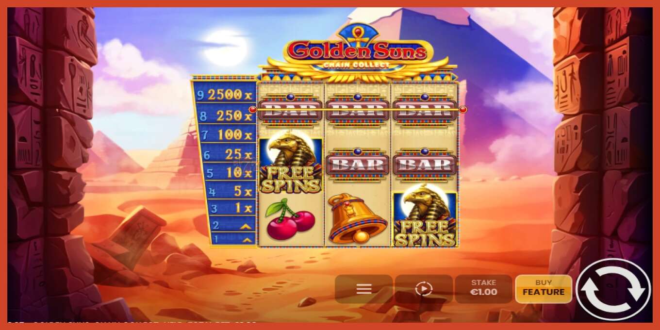 Slot screenshot: Golden Suns: Chain Collect no deposit, number - 3