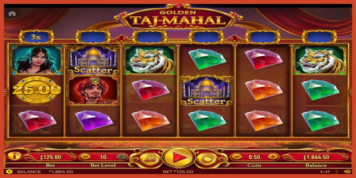 Slot screenshot: Golden Taj Mahal no deposit, number - 1