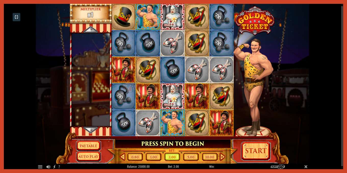 Slot screenshot: Golden Ticket bez depozita, broj - 1