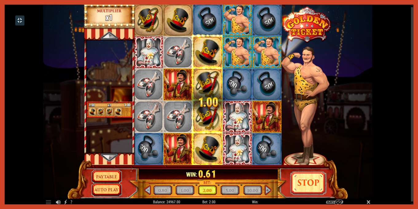 Slot screenshot: Golden Ticket bez depozita, broj - 3