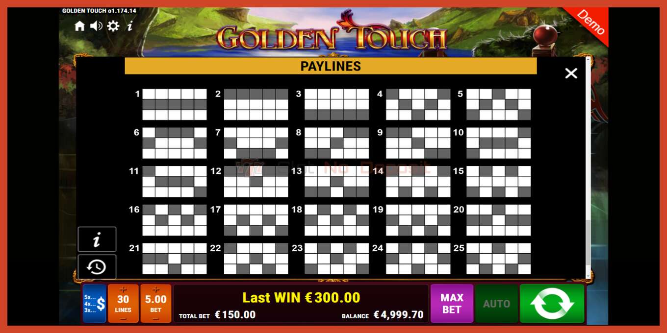 Slot screenshot: Golden Touch no deposit, number - 7