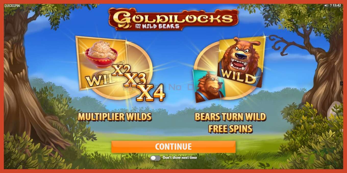 Captura de pantalla do slot: Goldilocks and the Wild Bears sen depósito, número - 1