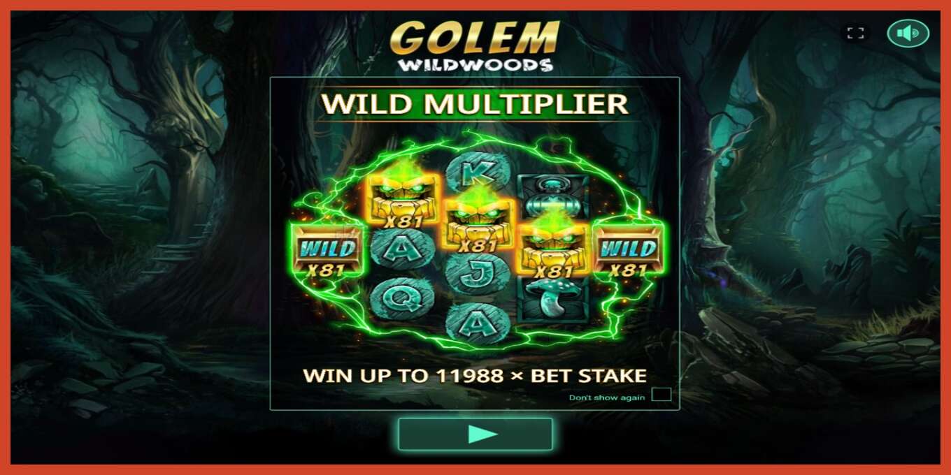 Slot screenshot: Golem Wildwoods no deposit, number - 1