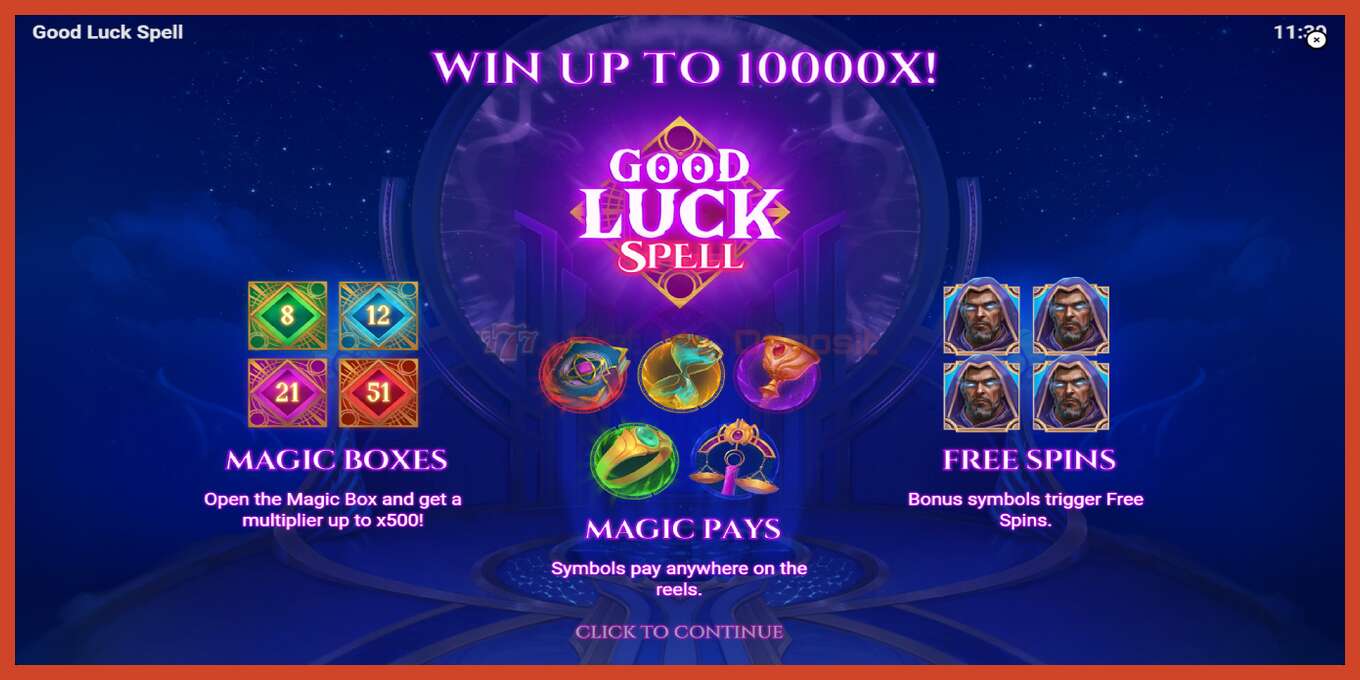 スロットのスクリーンショット: Good Luck Spell デポジットなし, 番号 - 1