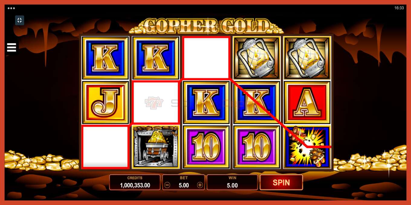 Slot screenshot: Gopher Gold no deposit, number - 3