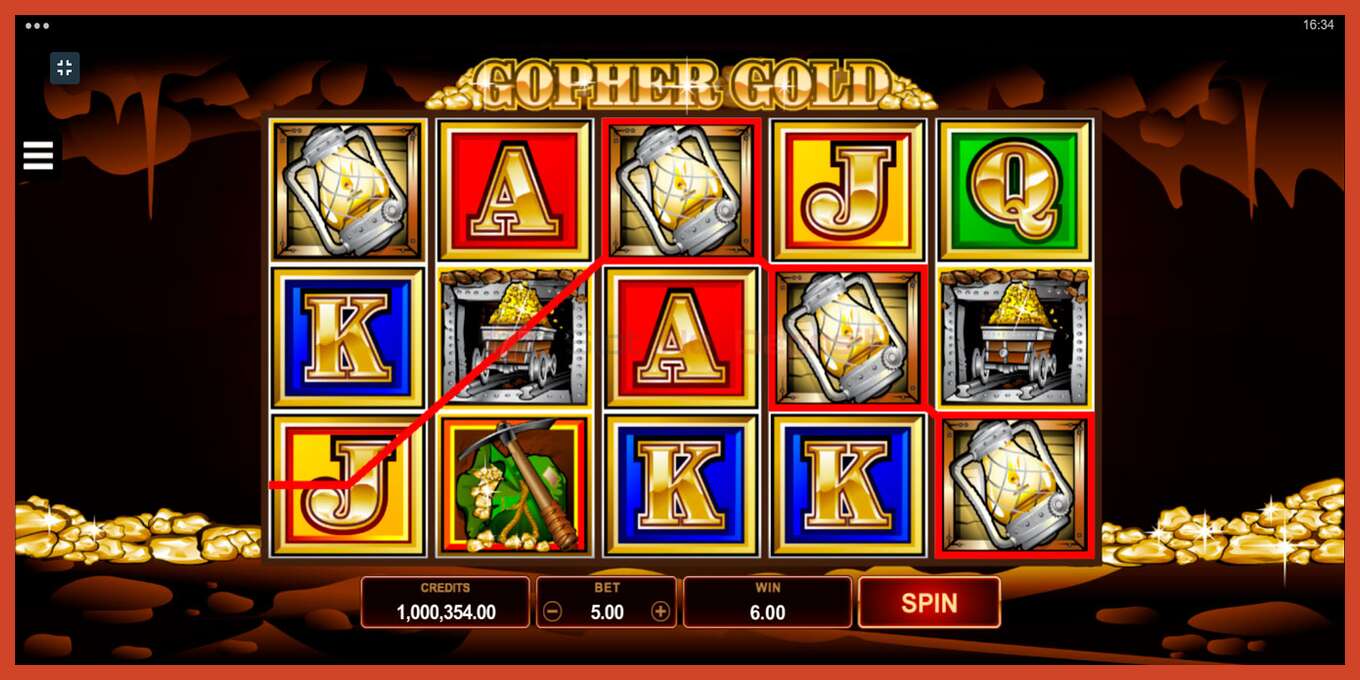 Slot screenshot: Gopher Gold no deposit, number - 4