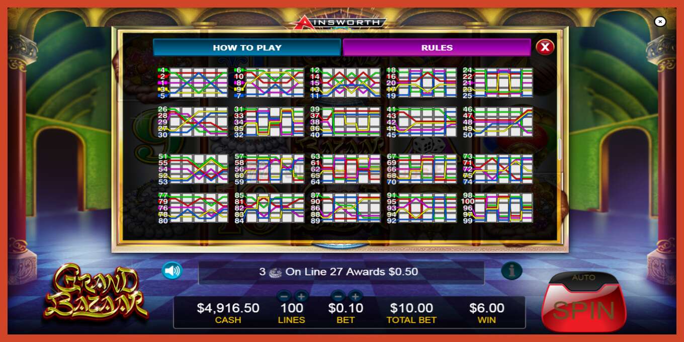 Slot screenshot: Grand Bazaar no deposit, number - 7