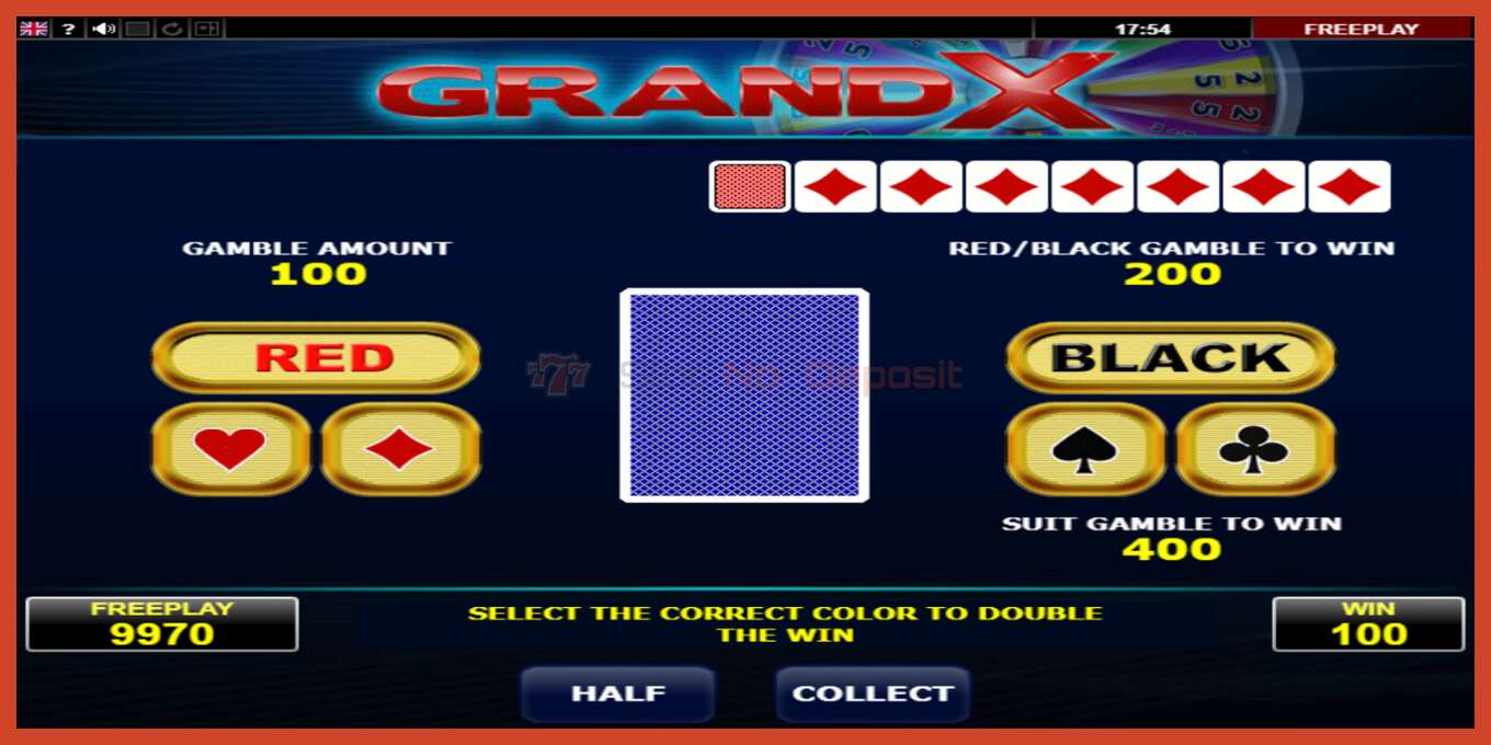 Slot screenshot: GrandX no deposit, number - 4