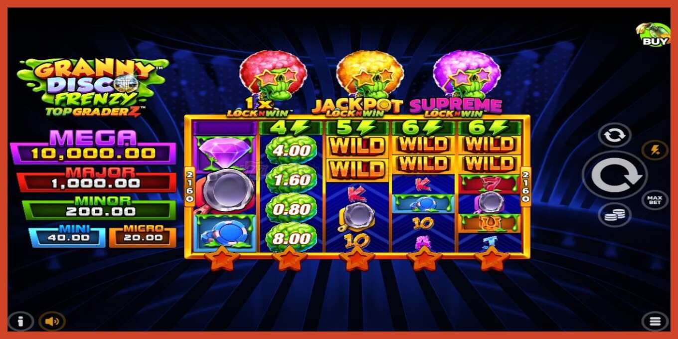 Slot screenshot: Granny Disco Frenzy no deposit, number - 2