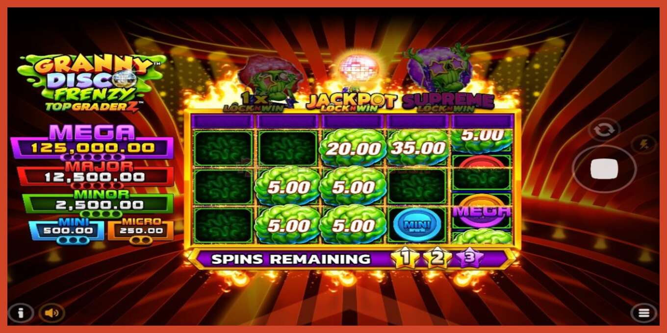 Slot screenshot: Granny Disco Frenzy no deposit, number - 6