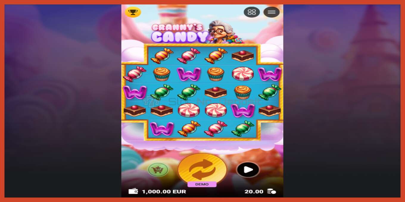 Captura de pantalla de la ranura: Grannys Candy sin deposito, número - 2