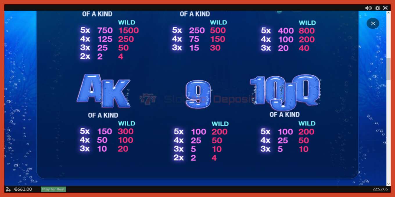 Slot screenshot: Great Blue no deposit, number - 6