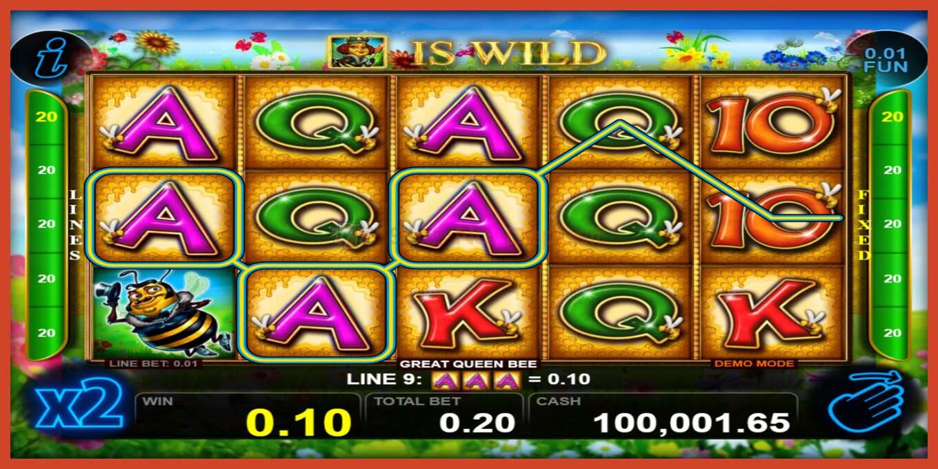 Slot screenshot: Great Queen Bee no deposit, number - 2