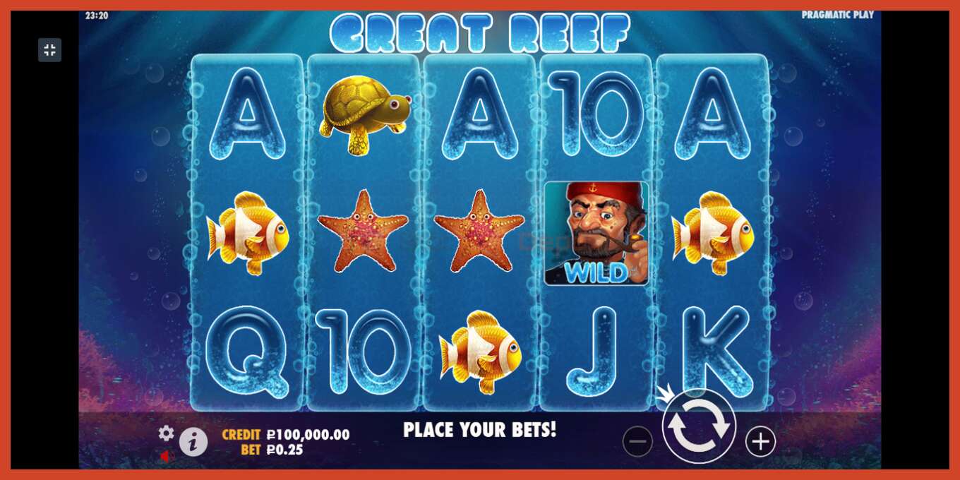 Slot screenshot: Great Reef no deposit, number - 1