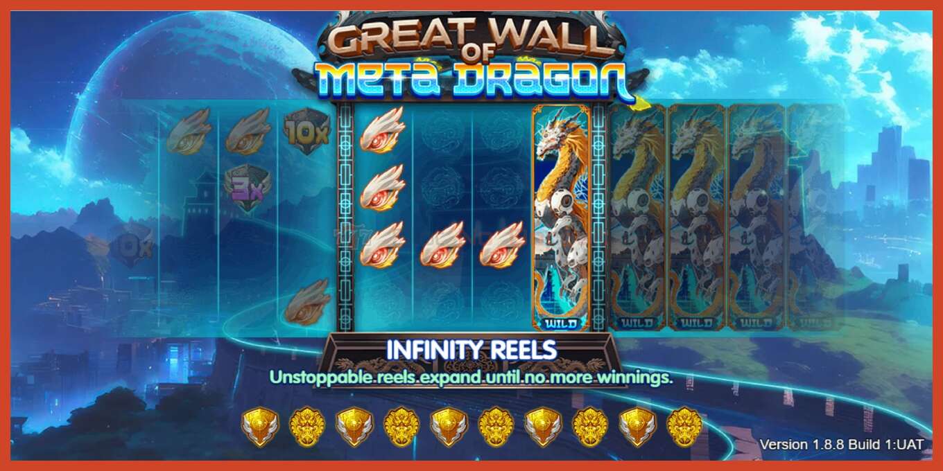 Slot screenshot: Great Wall of Meta Dragon no deposit, number - 1