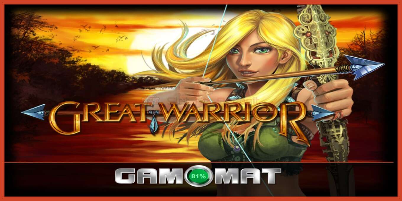 Slot screenshot: Great Warrior no deposit, number - 1