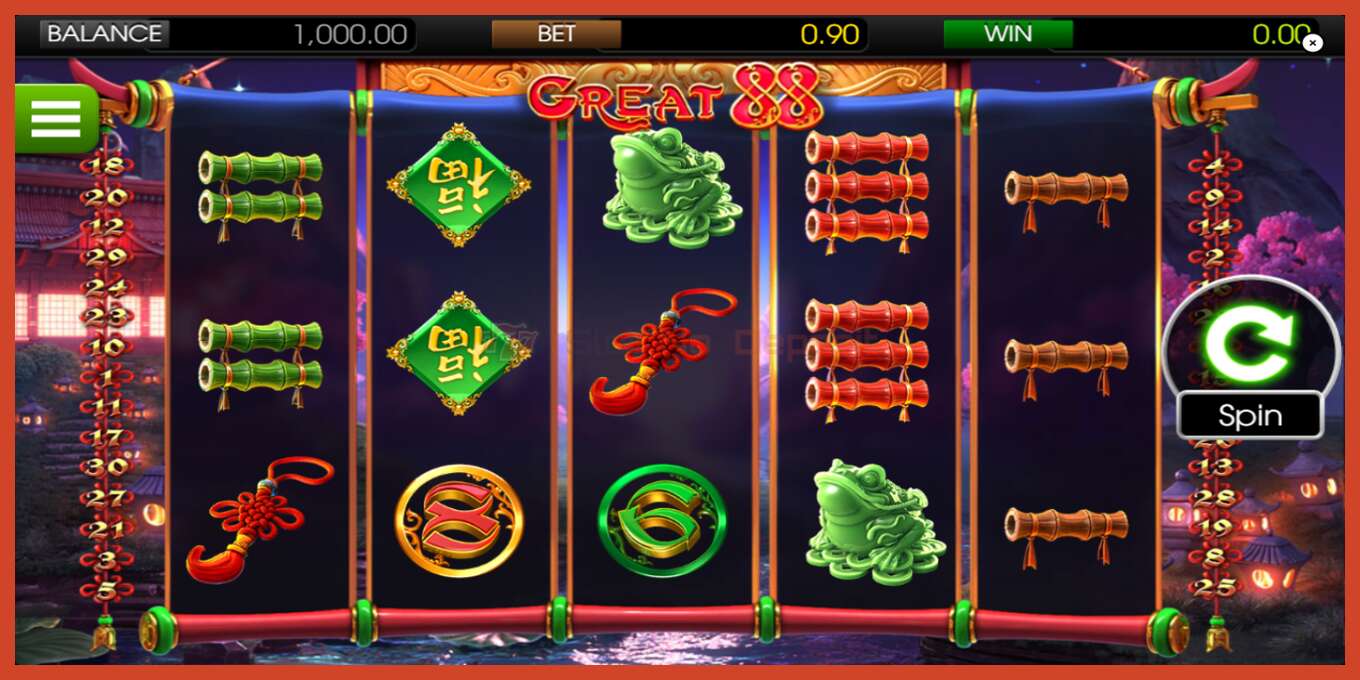 Slot screenshot: Great88 no deposit, number - 1