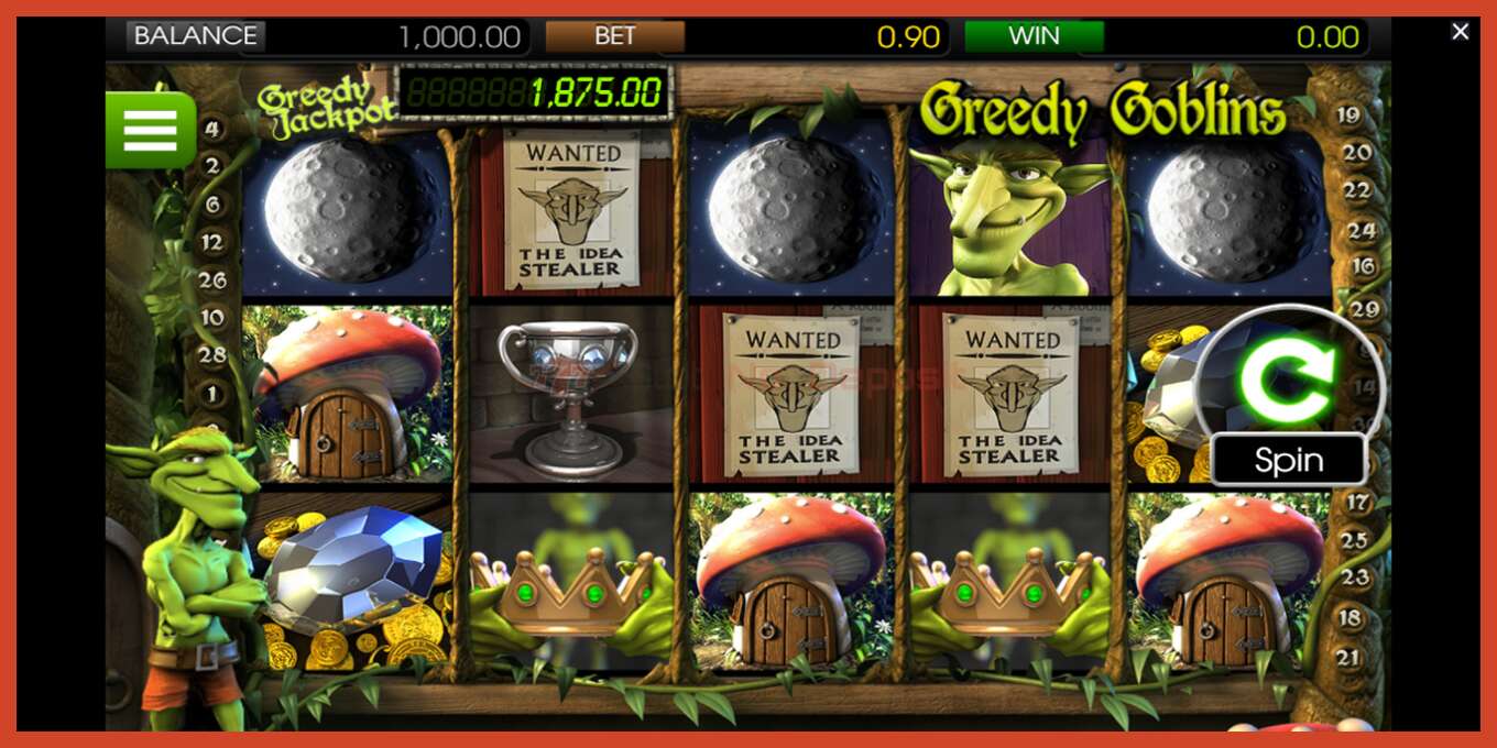 Slot screenshot: Greedy Goblins no deposit, number - 1