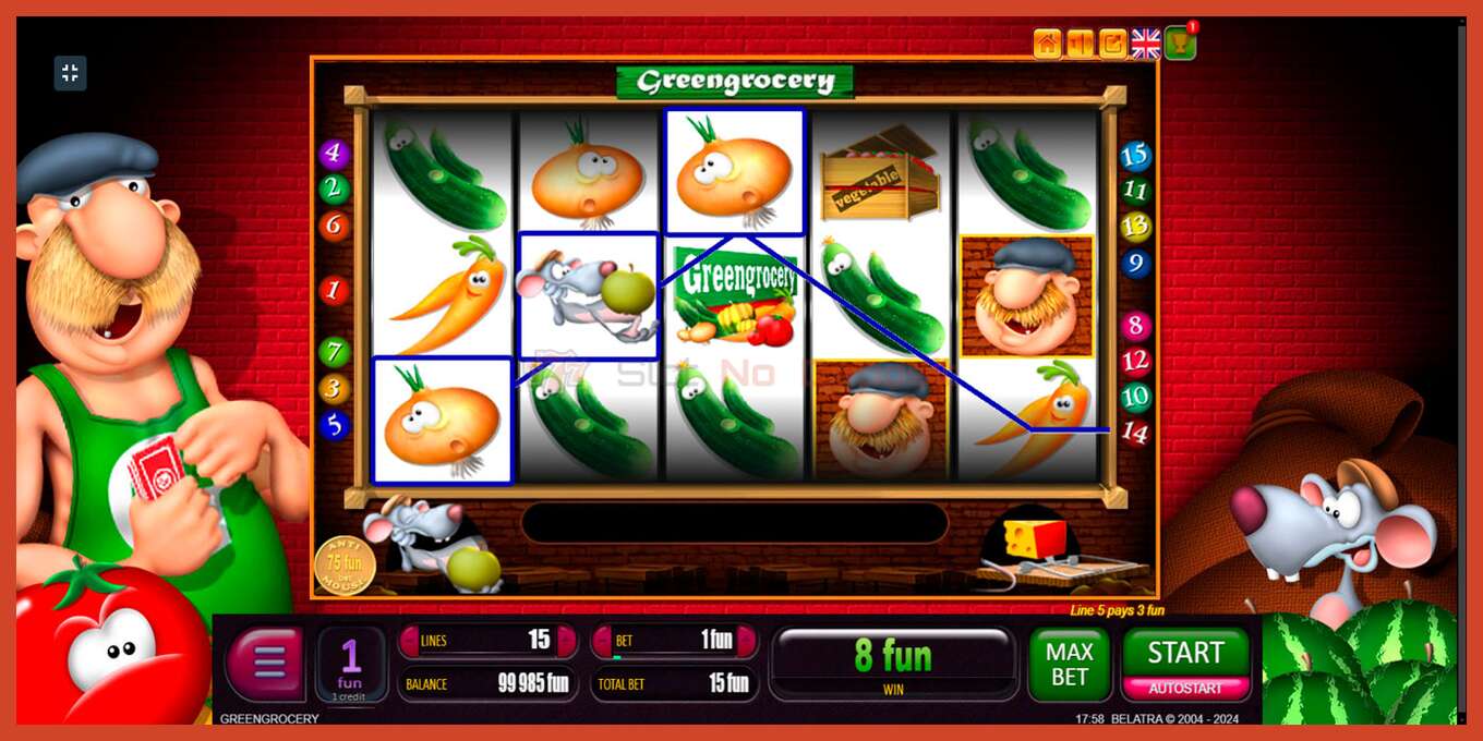 Slot скриншоту: Green Grocery депозит жок, саны - 2