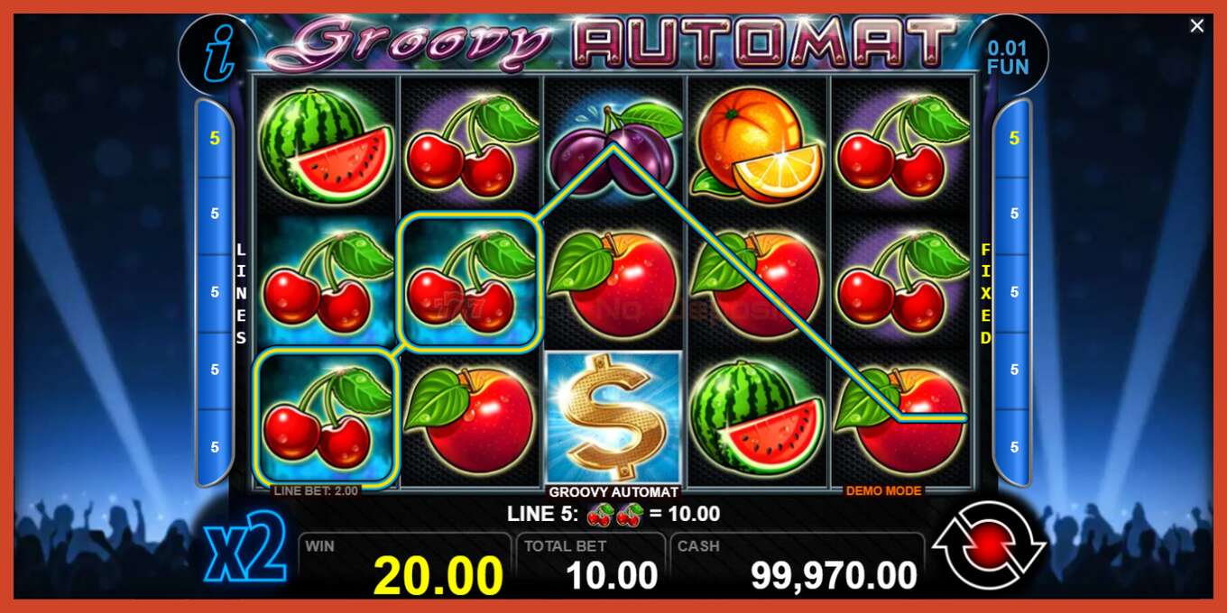 Slot screenshot: Groovy Automat no deposit, number - 2