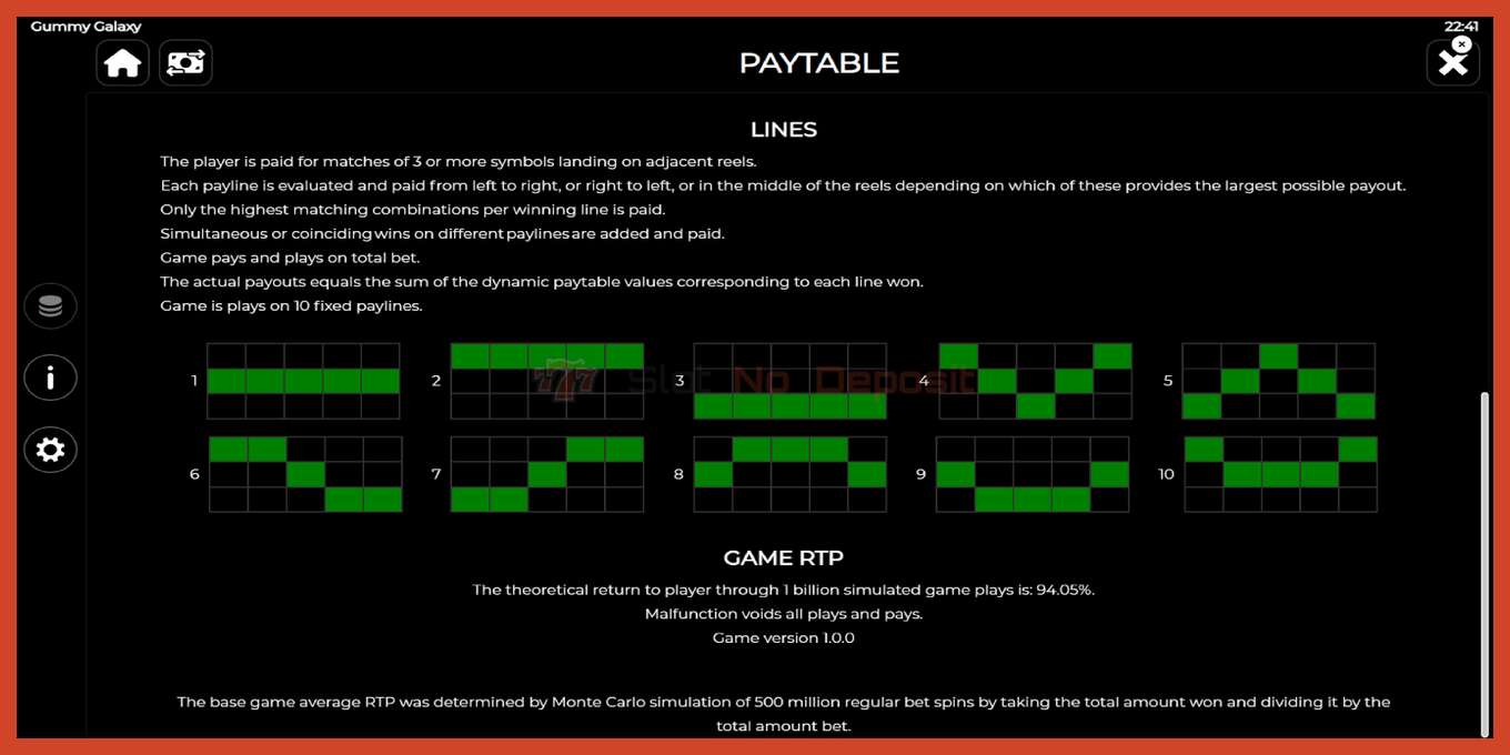 Captură de ecran pentru slot: Gummy Galaxy fara depozit, număr - 6