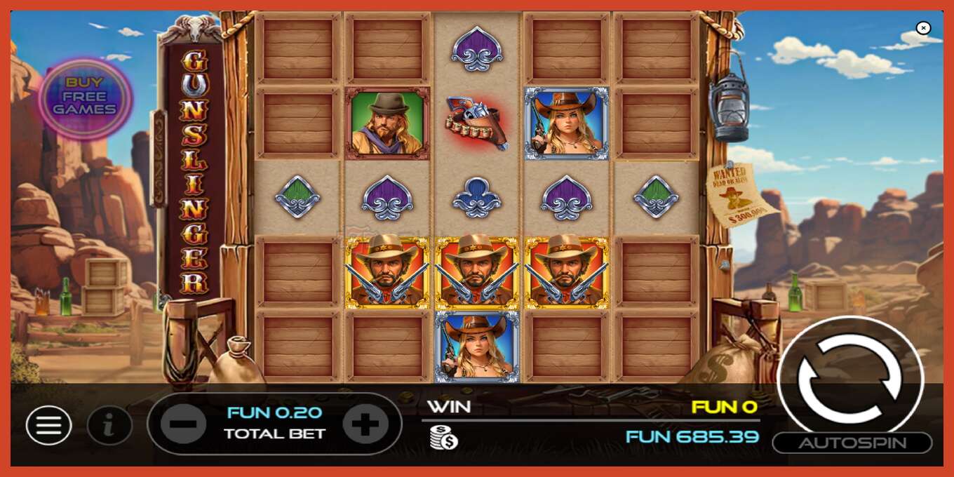 Slot screenshot: Gunslinger no deposit, number - 2