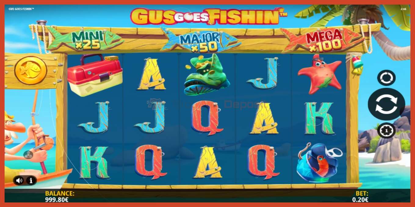 Slot screenshot: Gus Goes Fishin no deposit, number - 2