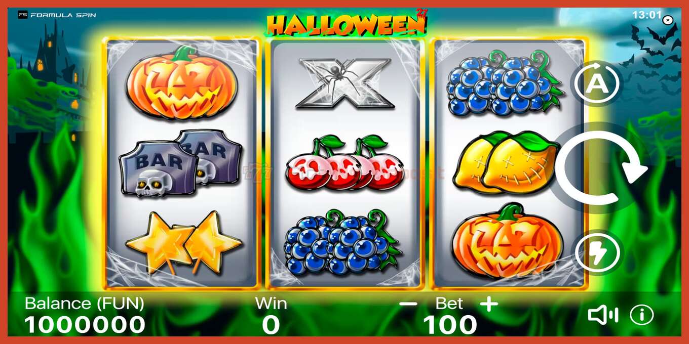 Slot screenshot: Halloween 27 no deposit, number - 1