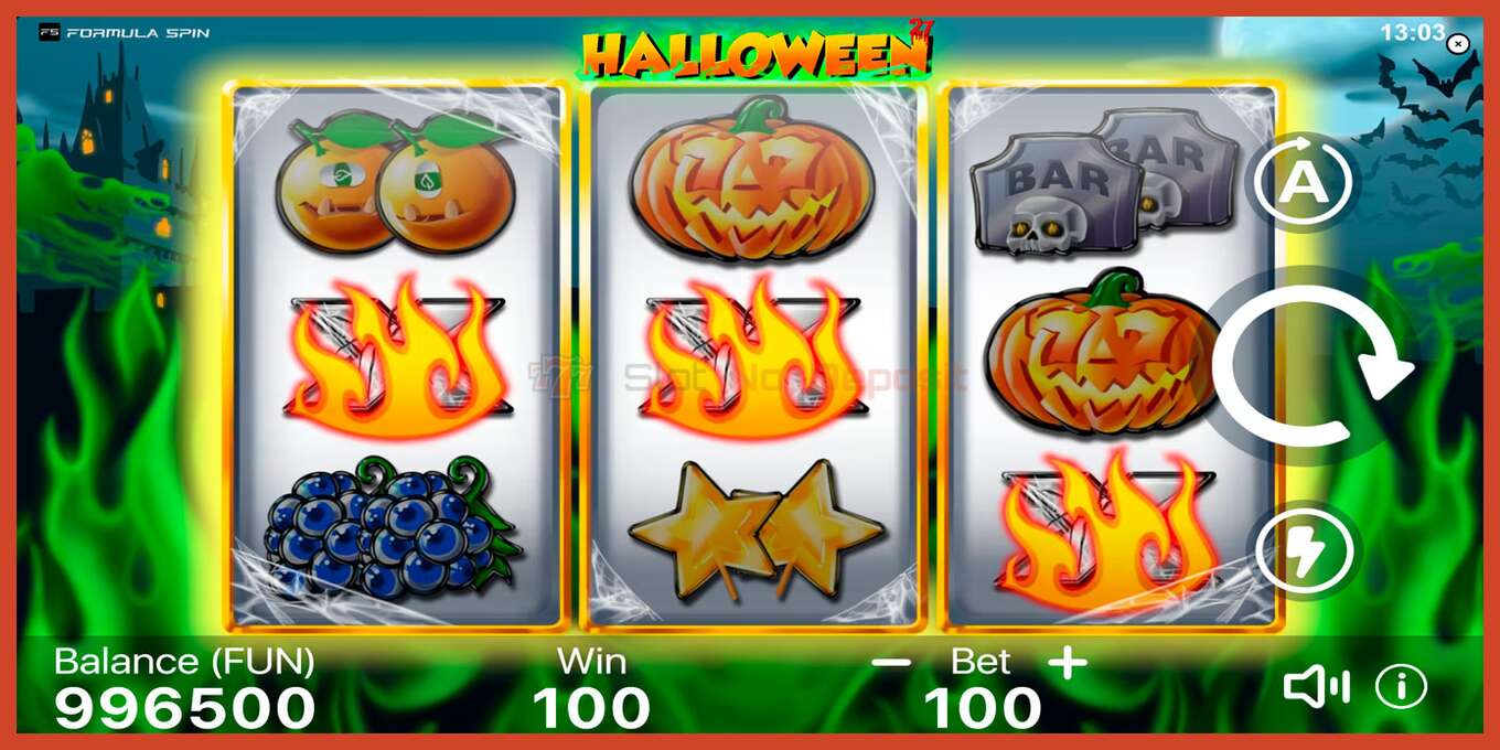 Slot screenshot: Halloween 27 no deposit, number - 2