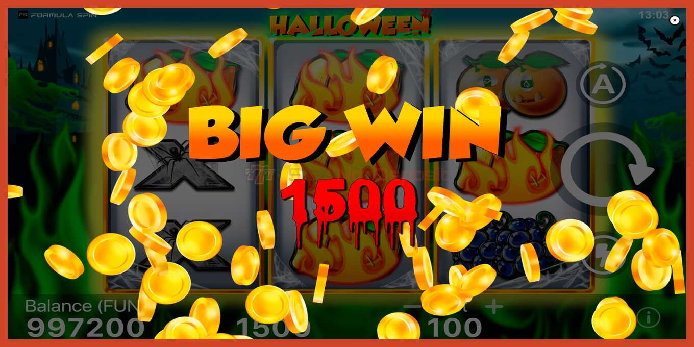 Slot screenshot: Halloween 27 no deposit, number - 3