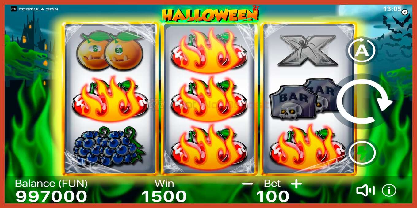 Slot screenshot: Halloween 27 no deposit, number - 5