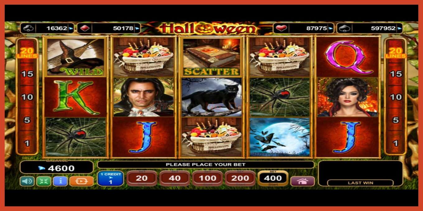 Slot screenshot: Halloween no deposit, number - 1