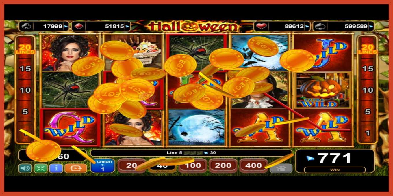 Slot screenshot: Halloween no deposit, number - 2