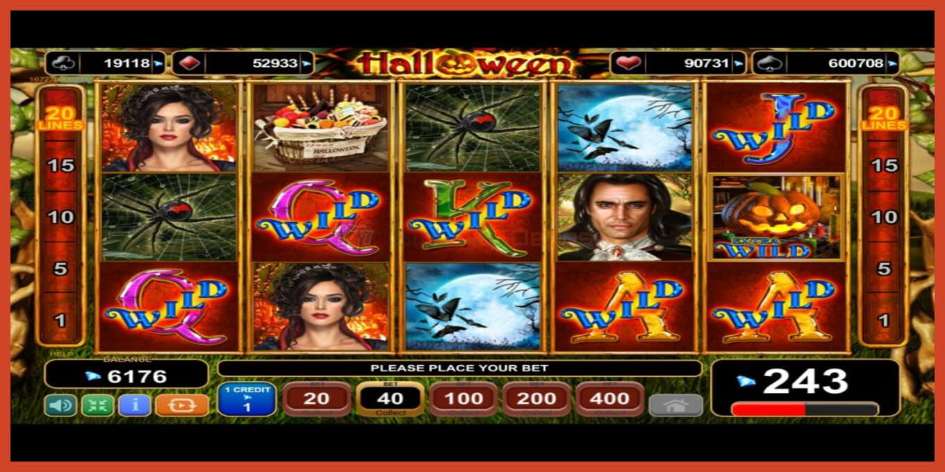 Slot screenshot: Halloween no deposit, number - 3