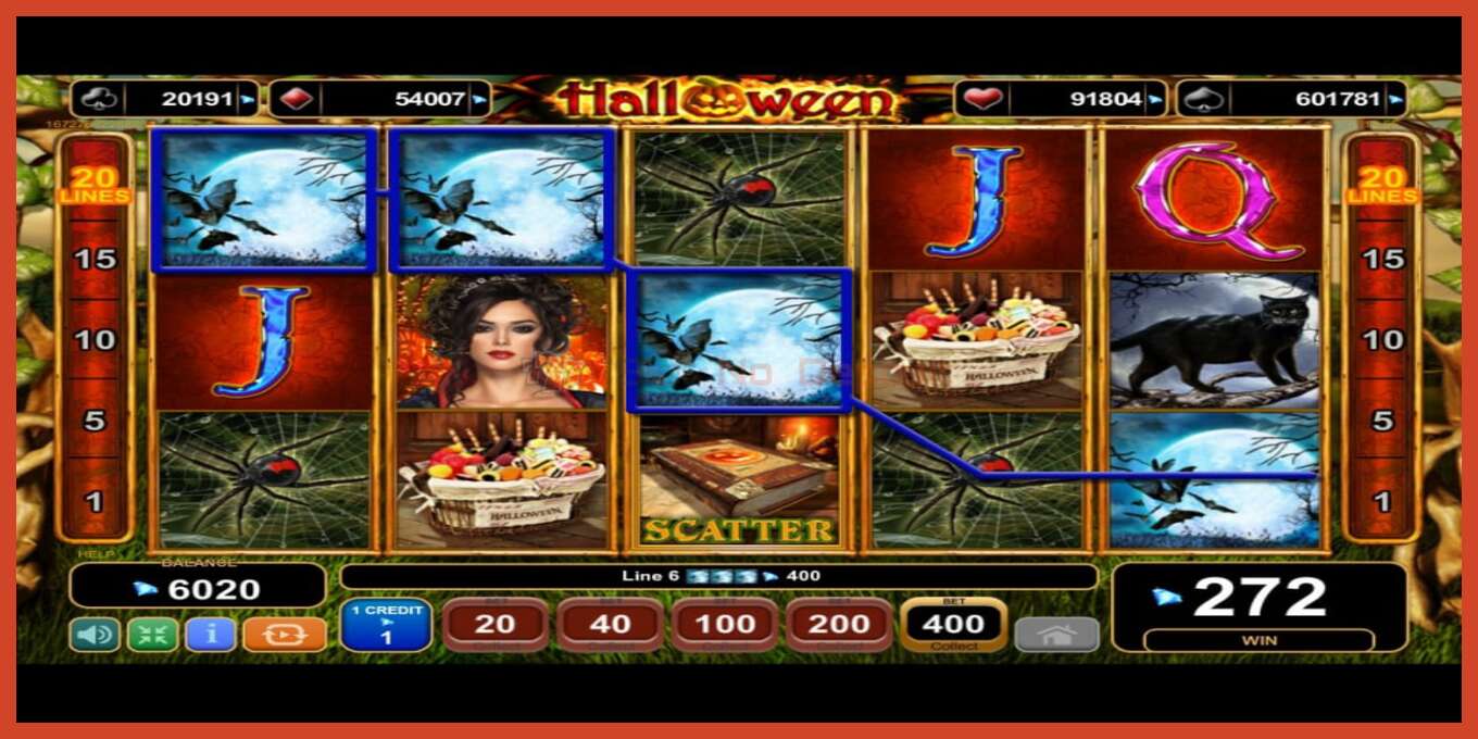 Slot screenshot: Halloween no deposit, number - 4