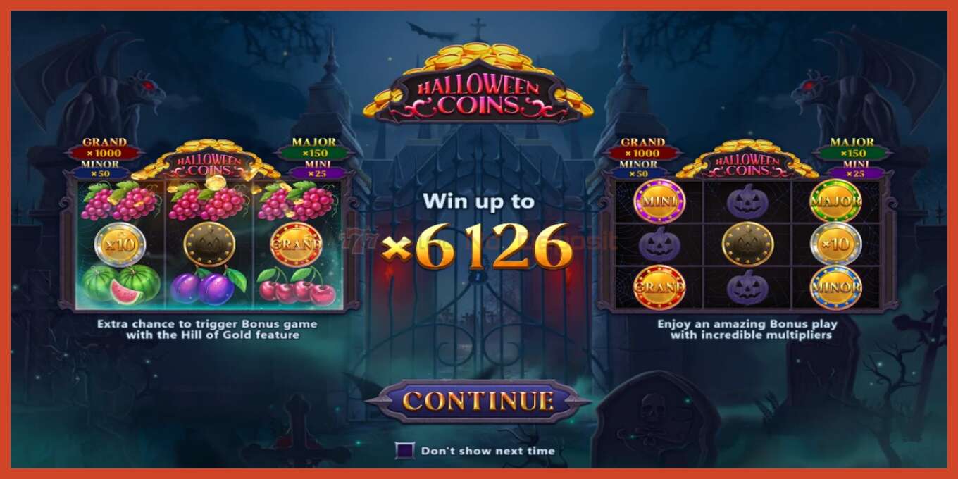 Captura de tela do slot: Halloween Coins Hold and Spin sem depósito, número - 1