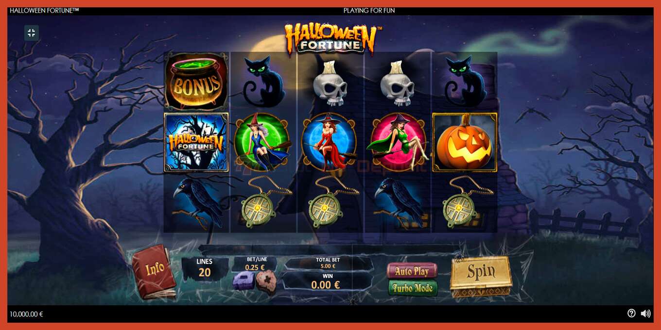 Slot screenshot: Halloween Fortune no deposit, number - 1