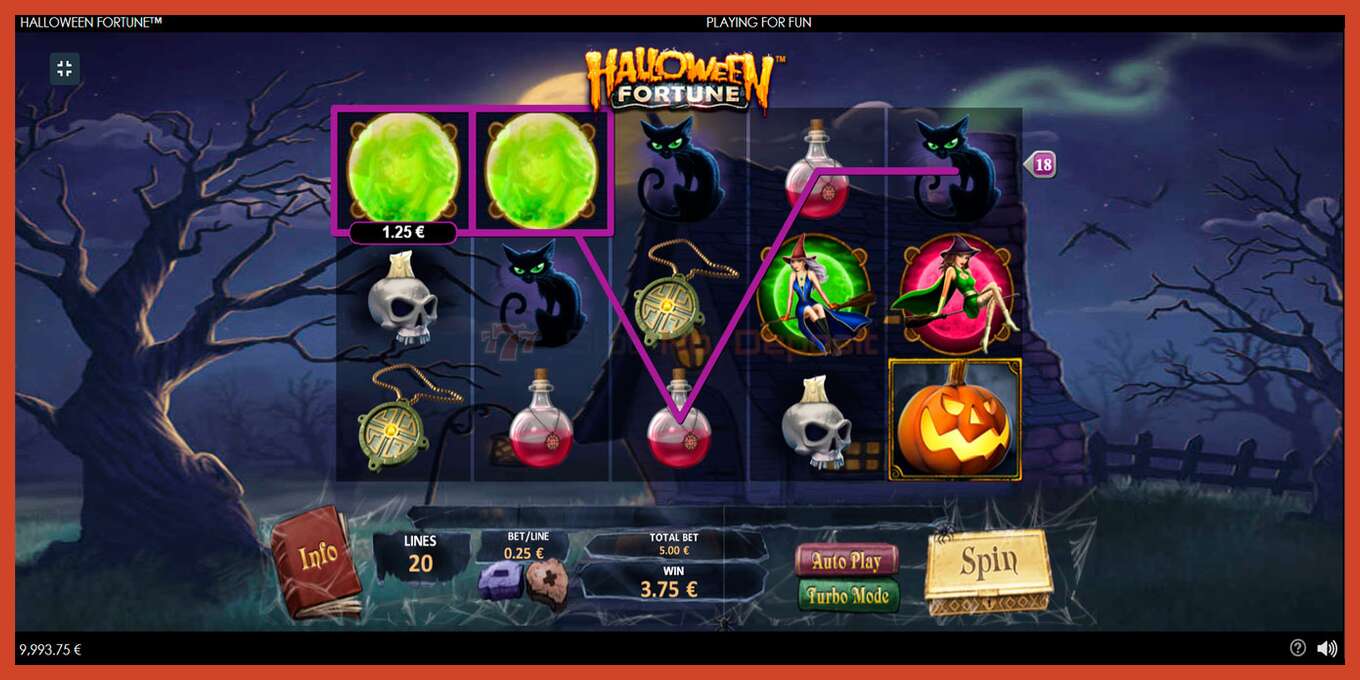 Slot screenshot: Halloween Fortune no deposit, number - 2