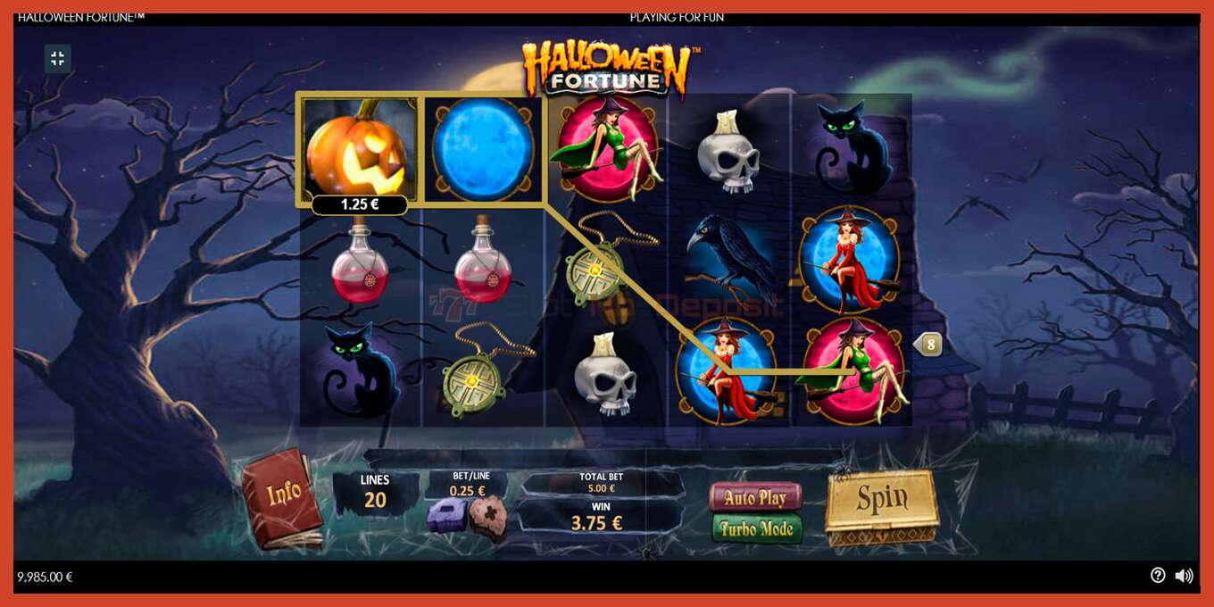 Slot screenshot: Halloween Fortune no deposit, number - 3