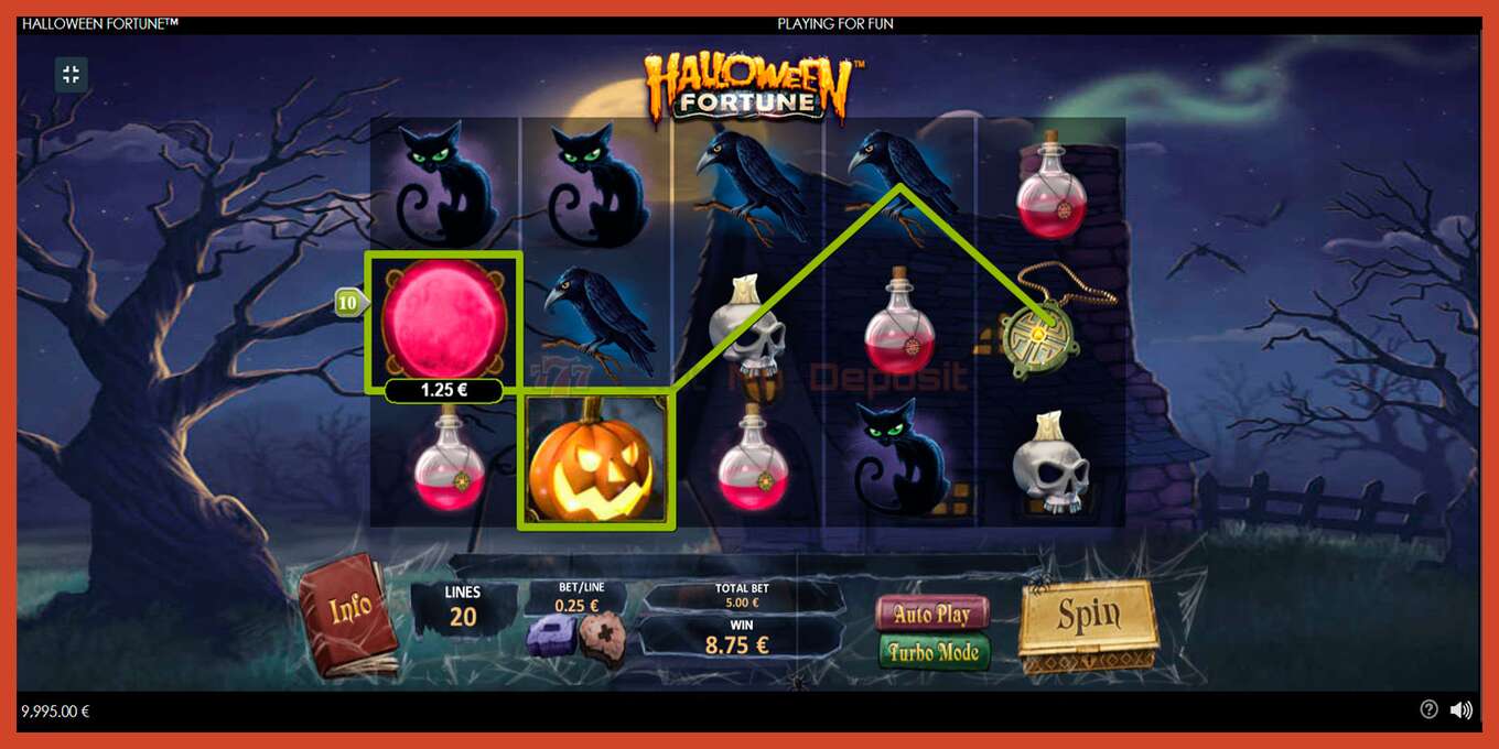 Slot screenshot: Halloween Fortune no deposit, number - 4