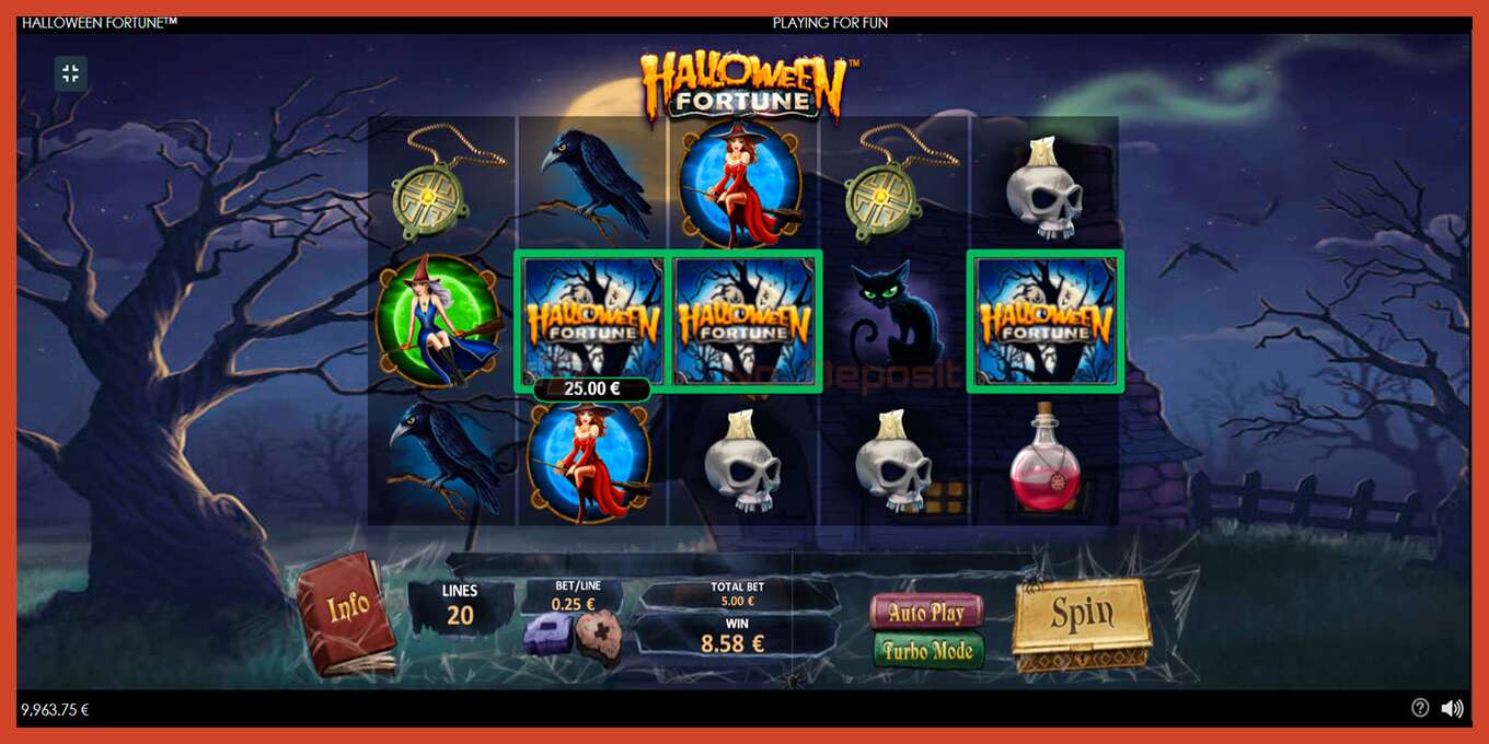 Slot screenshot: Halloween Fortune no deposit, number - 5