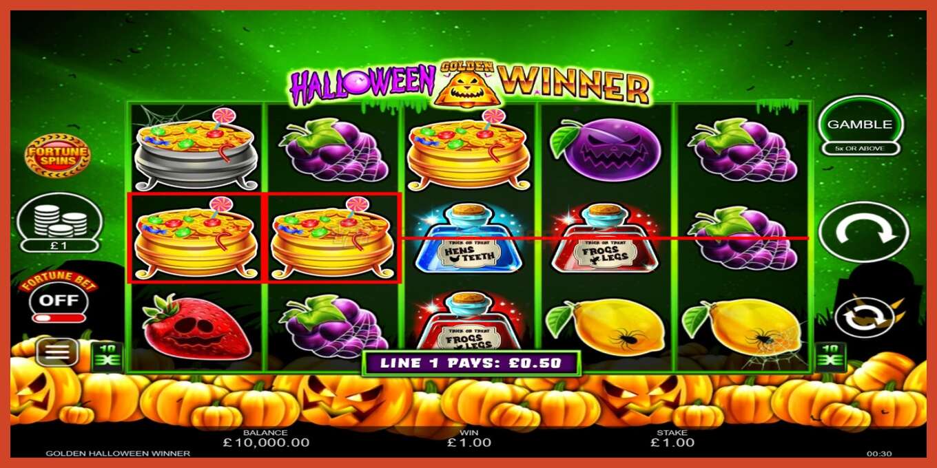 Slot screenshot: Halloween Golden Winner no deposit, number - 3