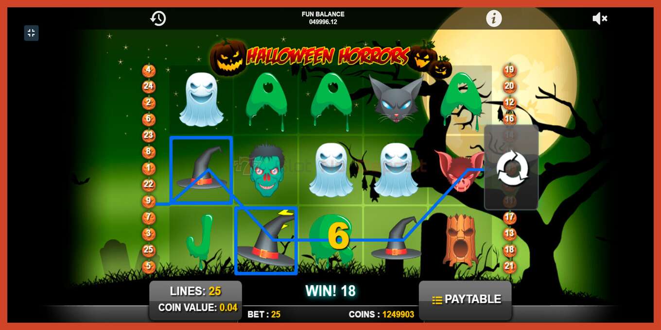 Slot screenshot: Halloween Horrors no deposit, number - 3