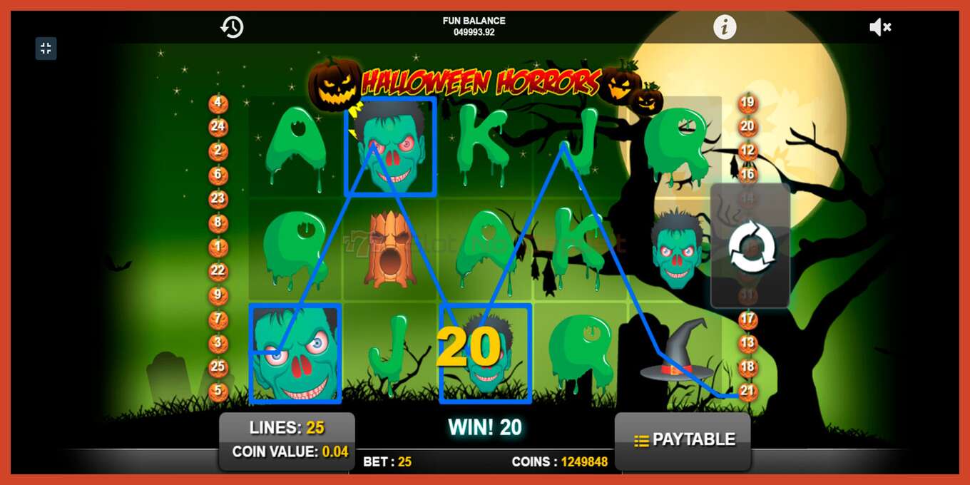 Slot screenshot: Halloween Horrors no deposit, number - 4