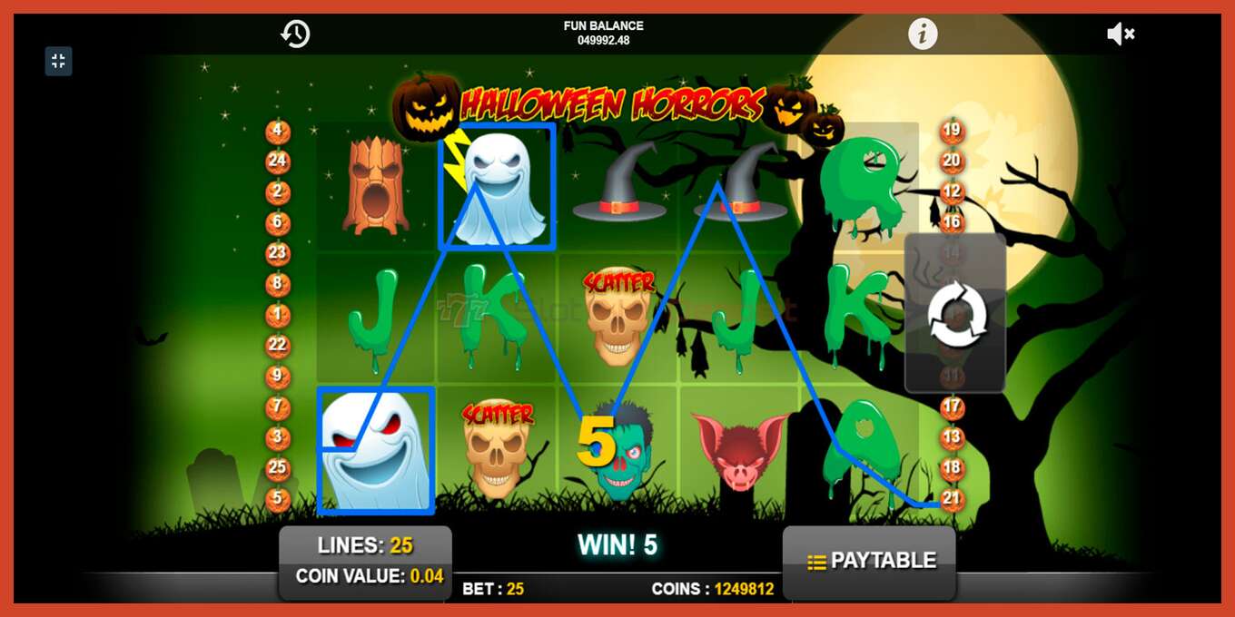 Slot screenshot: Halloween Horrors no deposit, number - 6