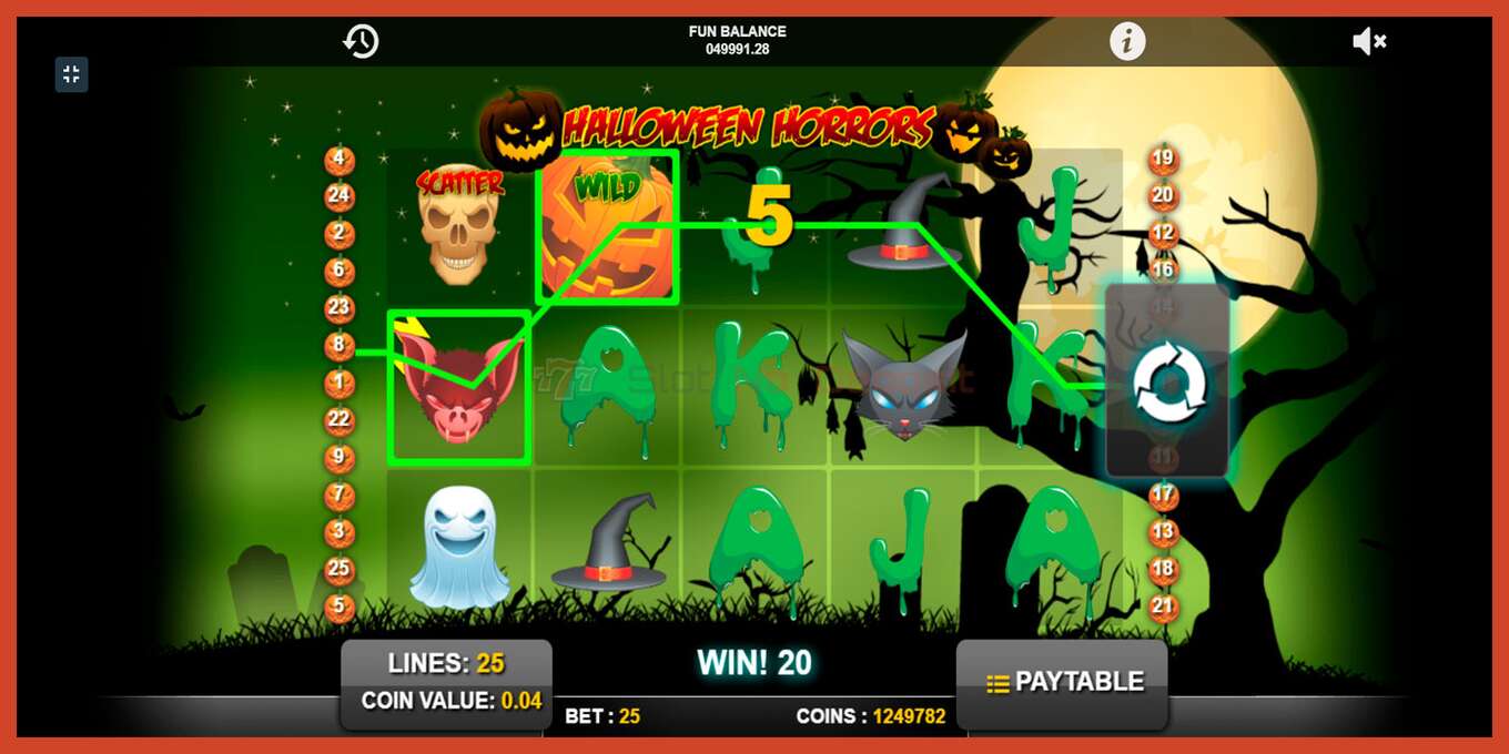 Slot screenshot: Halloween Horrors no deposit, number - 7