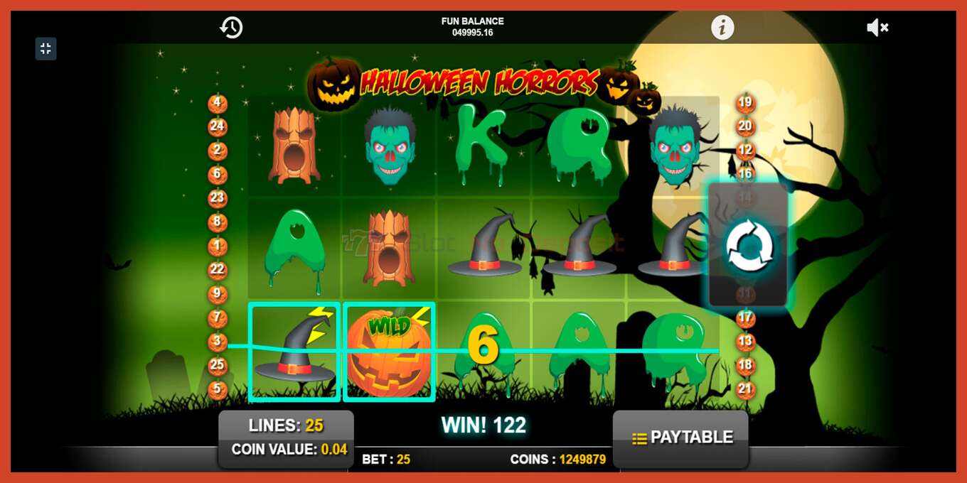 Slot screenshot: Halloween Horrors no deposit, number - 8