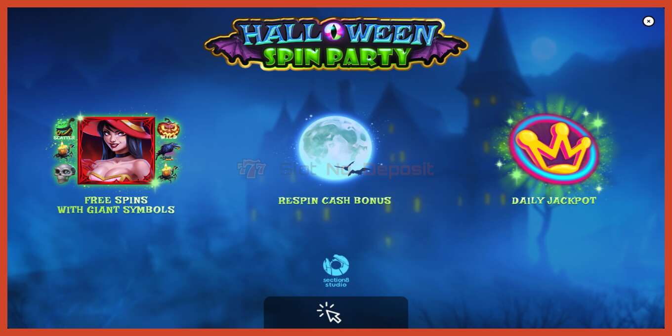 老虎机截图: Halloween Spin Party 没有押金, 数字 - 1