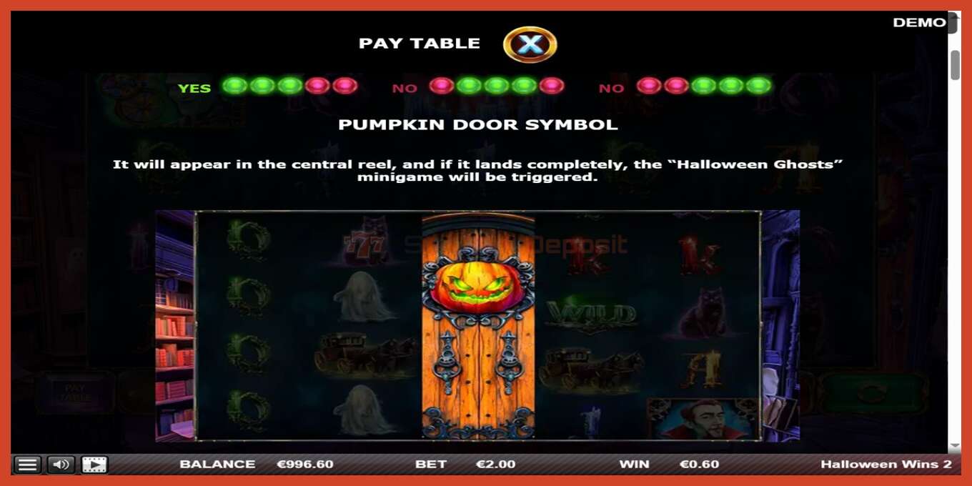 Captură de ecran pentru slot: Halloween Wins 2 fara depozit, număr - 5